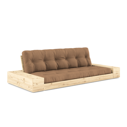 BASE Sofa bed 244 cm (with 2 sideboxes) in Clear Lacquered Pine — Karup Design