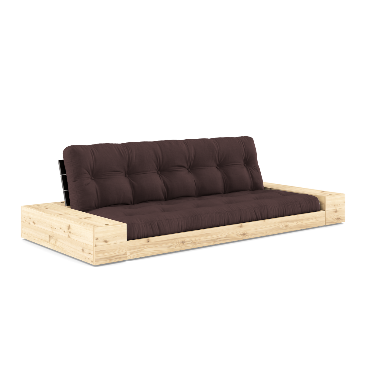 BASE Sofa bed 244 cm (with 2 sideboxes) in Black Night — Karup Design