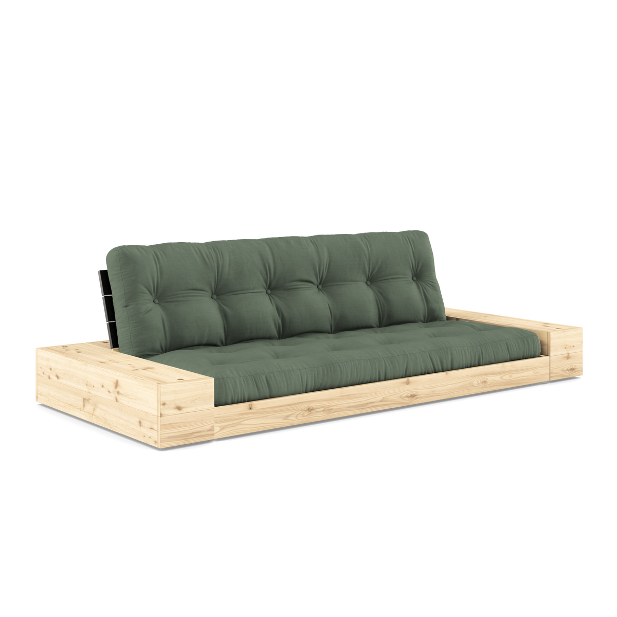 BASE Sofa bed 244 cm (with 2 sideboxes) in Black Night — Karup Design