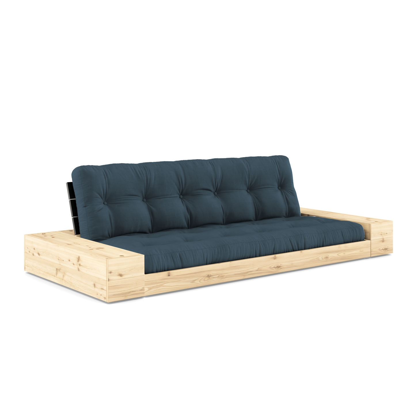 BASE Sofa bed 244 cm (with 2 sideboxes) in Black Night — Karup Design