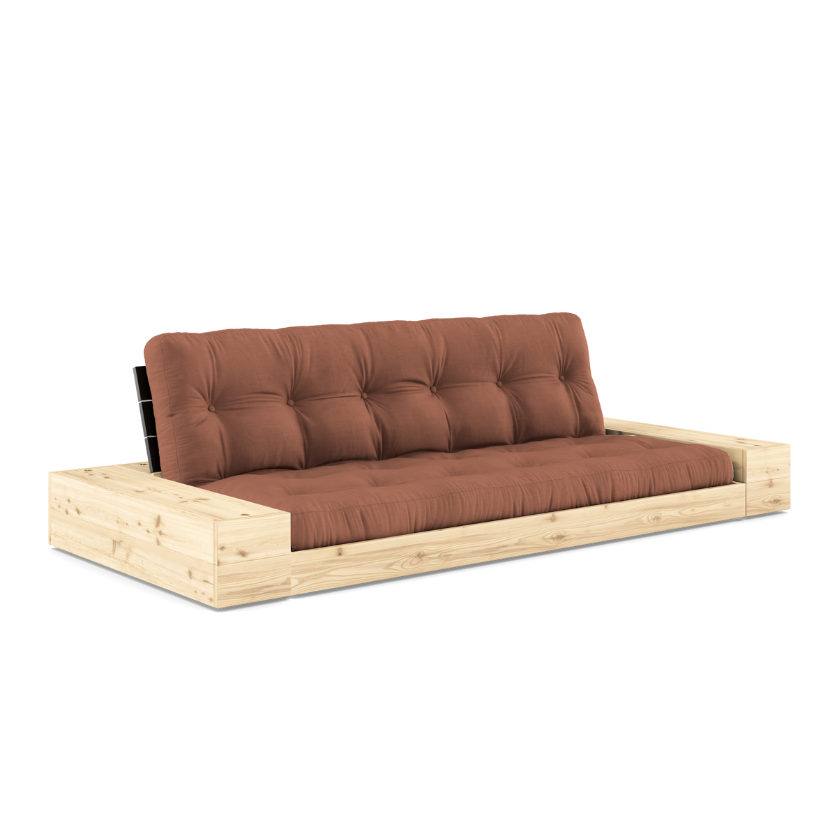 BASE Sofa bed 244 cm (with 2 sideboxes) in Black Night — Karup Design