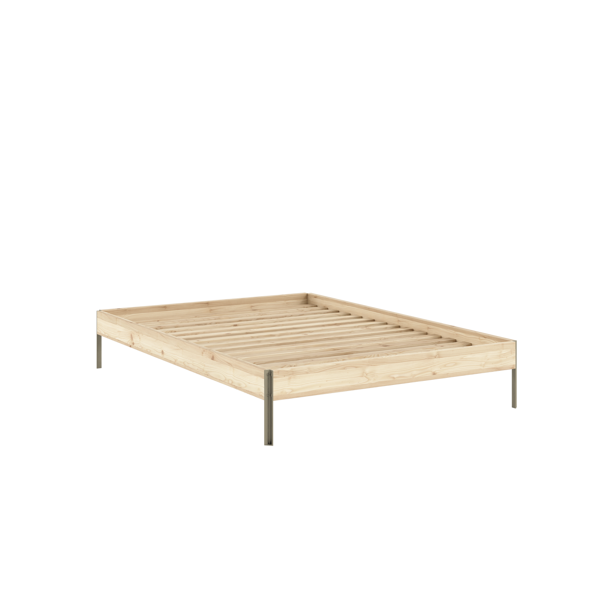 CORE Bed in Raw Pine / Sage Green — Karup Design