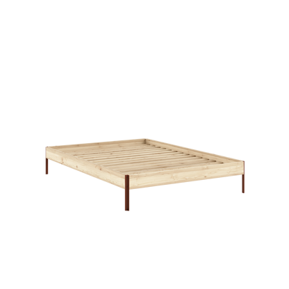 CORE Bed in Raw Pine / Terra Red — Karup Design