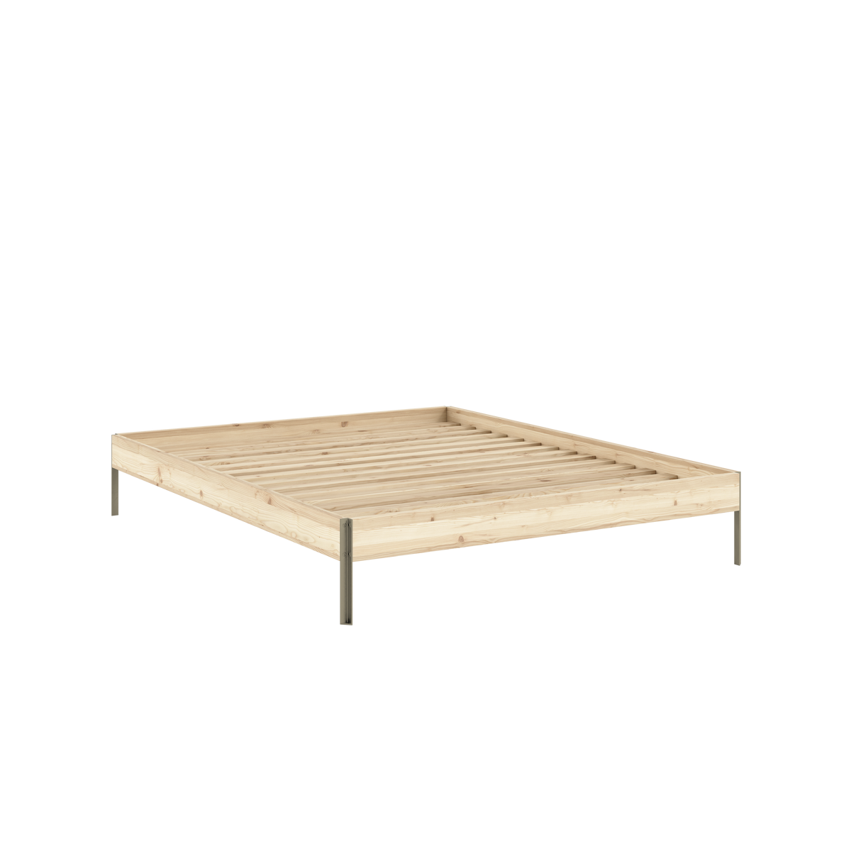 CORE Bed in Raw Pine / Sage Green — Karup Design