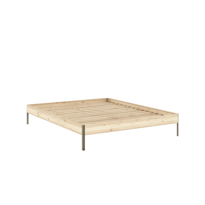 CORE Bed in Raw Pine / Sage Green — Karup Design