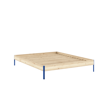 CORE Bed in Raw Pine / Vivid Blue — Karup Design