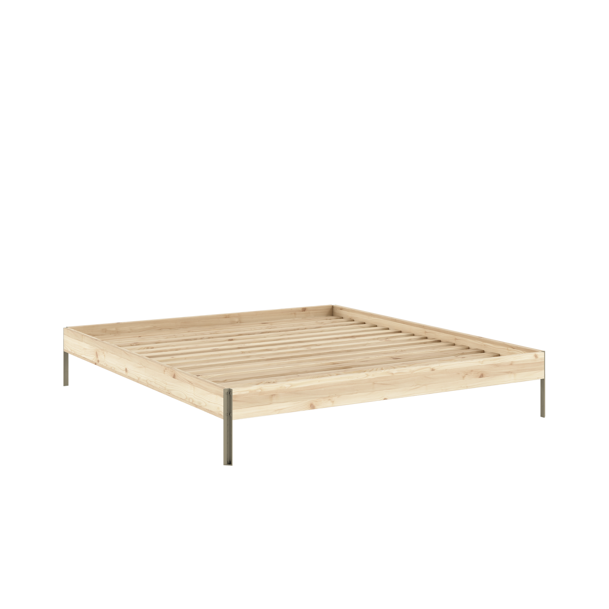 CORE Bed in Raw Pine / Sage Green — Karup Design
