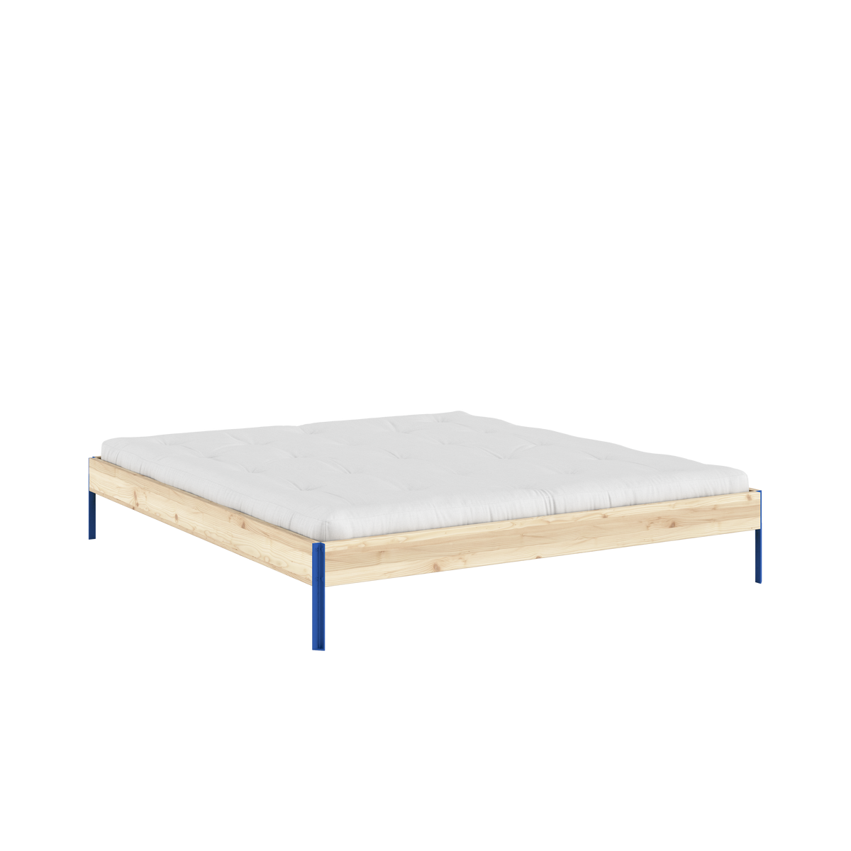 CORE Bed in Raw Pine / Vivid Blue — Karup Design