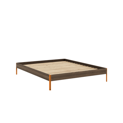 CORE Bed in Carob Brown / Solar Orange — Karup Design