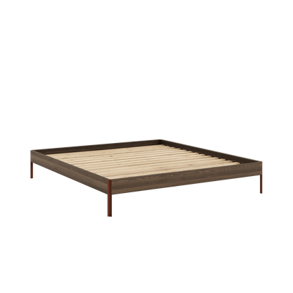 CORE Bed in Carob Brown / Terra Red — Karup Design