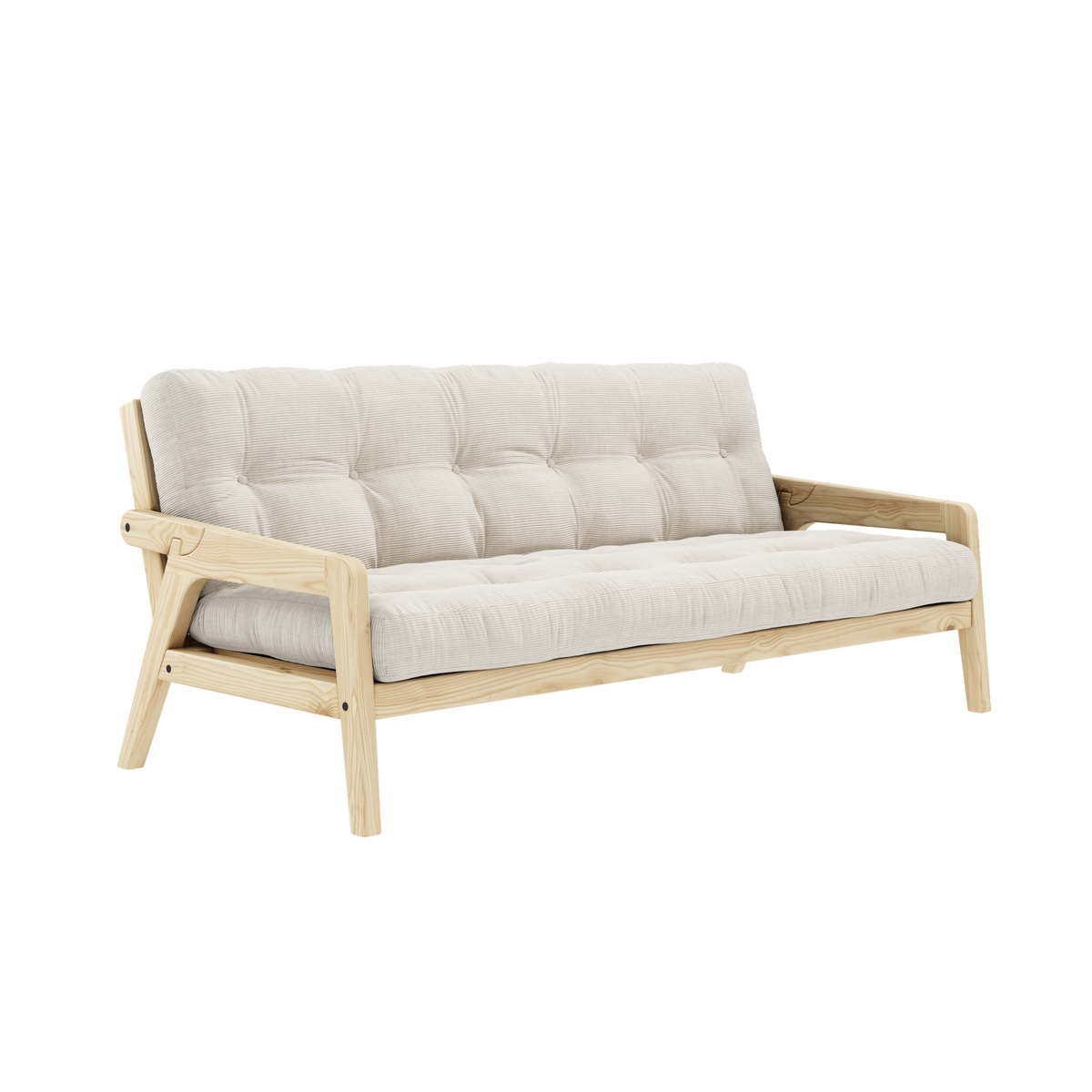 GRAB Sofa bed in Clear Lacquered Pine — Karup Design