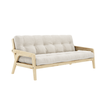 GRAB Sofa bed in Clear Lacquered Pine — Karup Design