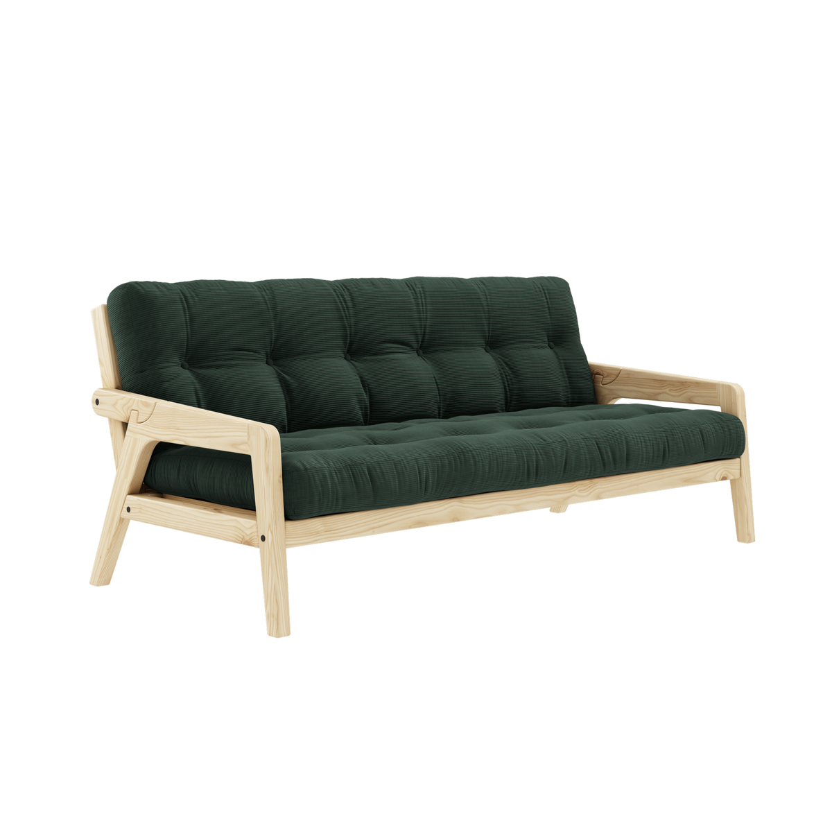 GRAB Sofa bed in Clear Lacquered Pine — Karup Design