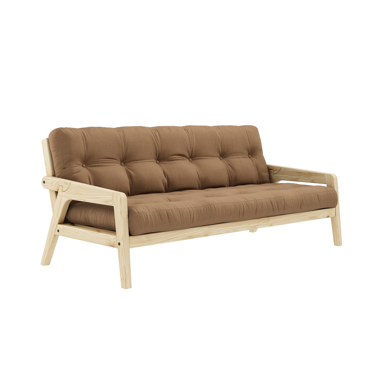 GRAB Sofa bed in Clear Lacquered Pine — Karup Design