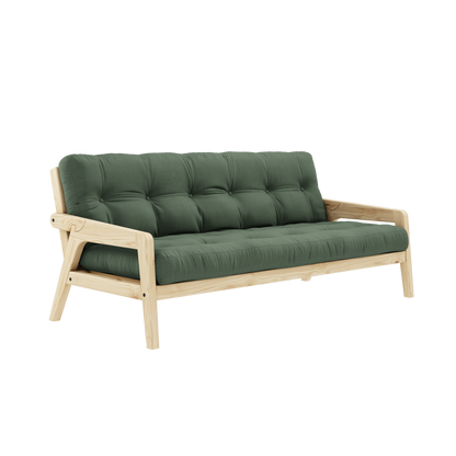 GRAB Sofa bed in Clear Lacquered Pine — Karup Design
