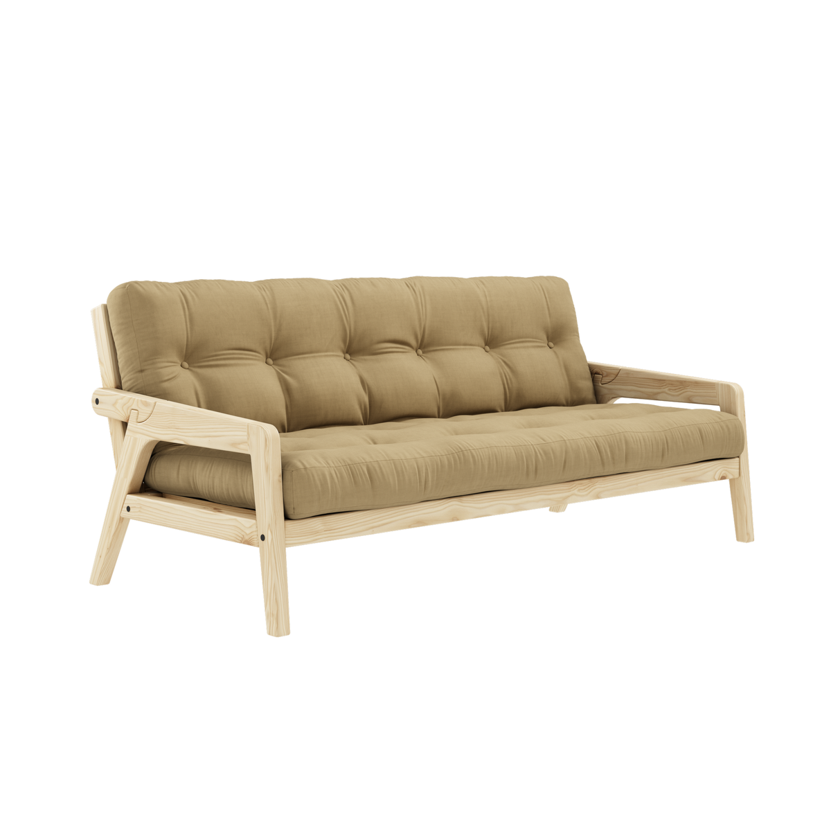 GRAB Sofa bed in Clear Lacquered Pine — Karup Design