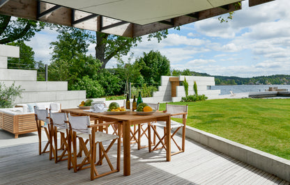 Kryss dining set on a garden terrace