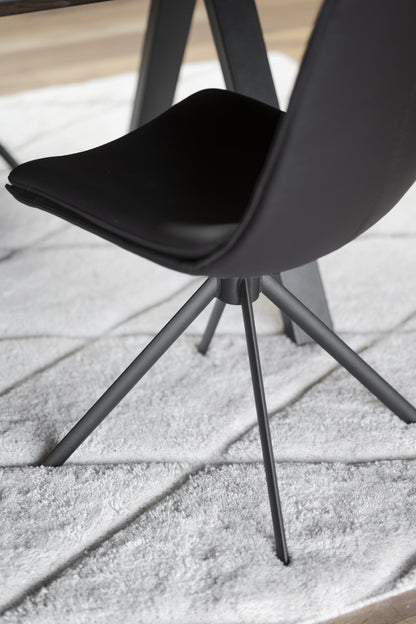 Rowico LOWELL Set of 2 Leather Swivel Chairs