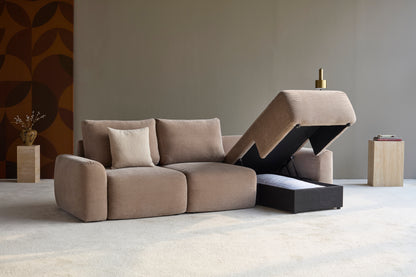 NORUM Sofa Bed with Chaise Chunky Arms by Innovation Living, interior