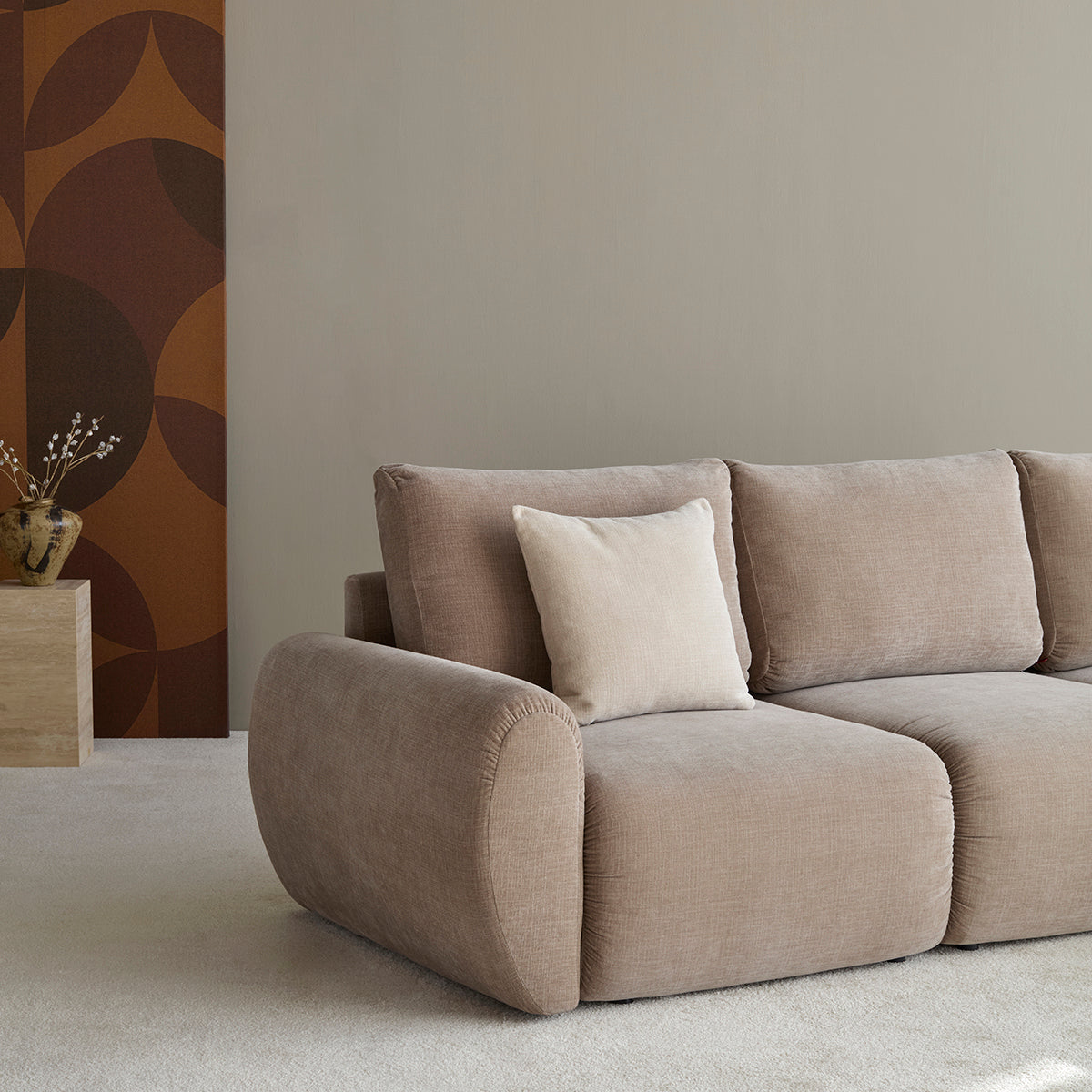 NORUM Sofa Bed with Chaise Curve Arms by Innovation Living, interior