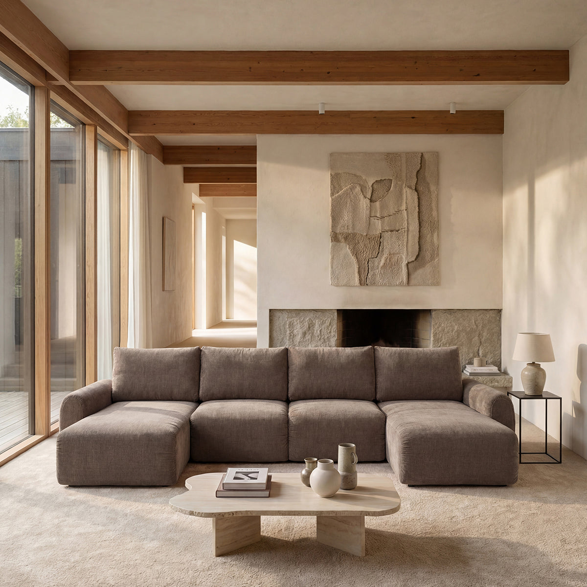 NORUM U-Shape Sofa Bed Curve Arms by Innovation Living, interior