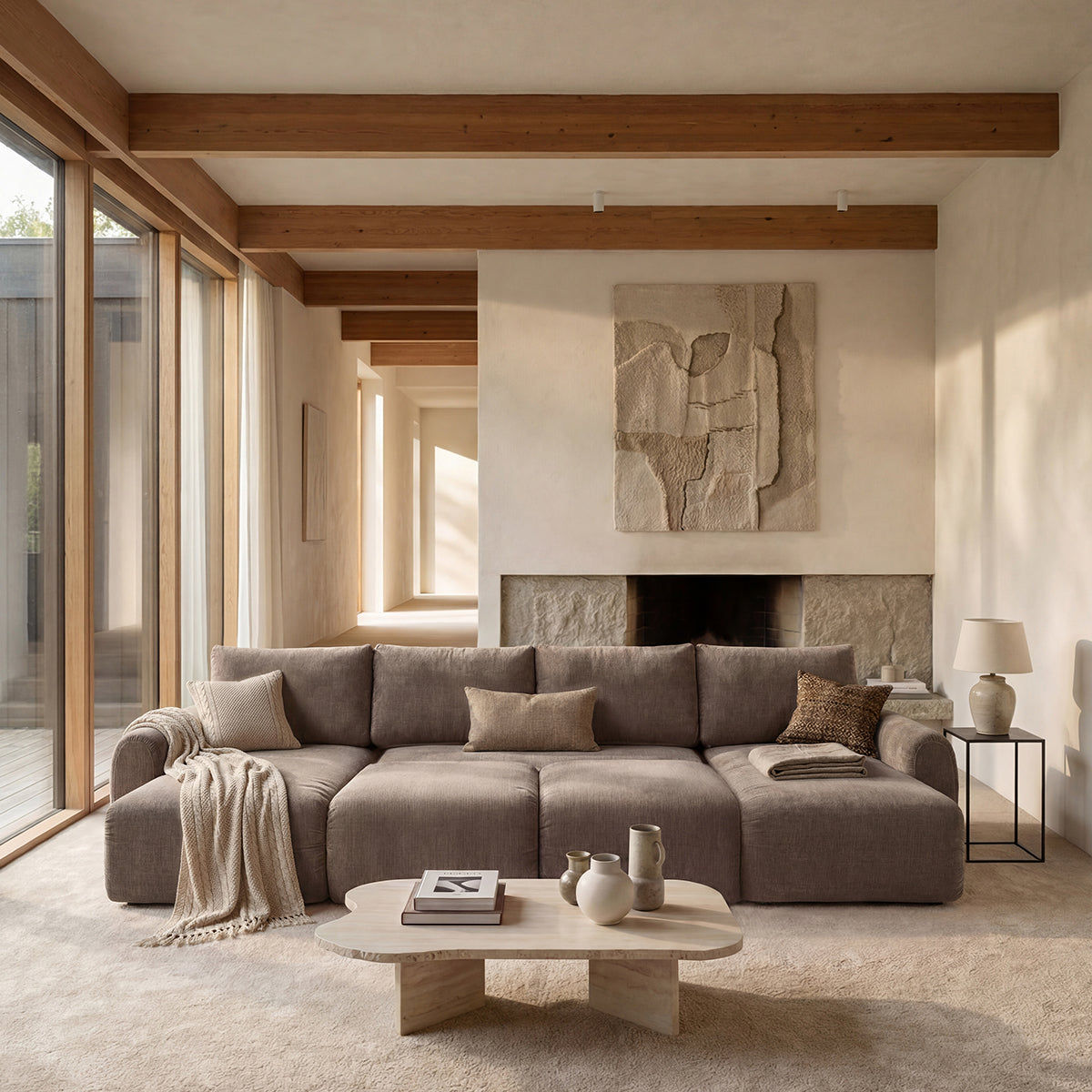 NORUM U-Shape Sofa Bed Curve Arms by Innovation Living, interior