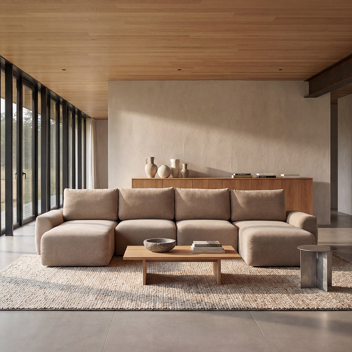 NORUM U-Shape Sofa Bed Chunky Arms by Innovation Living, interior