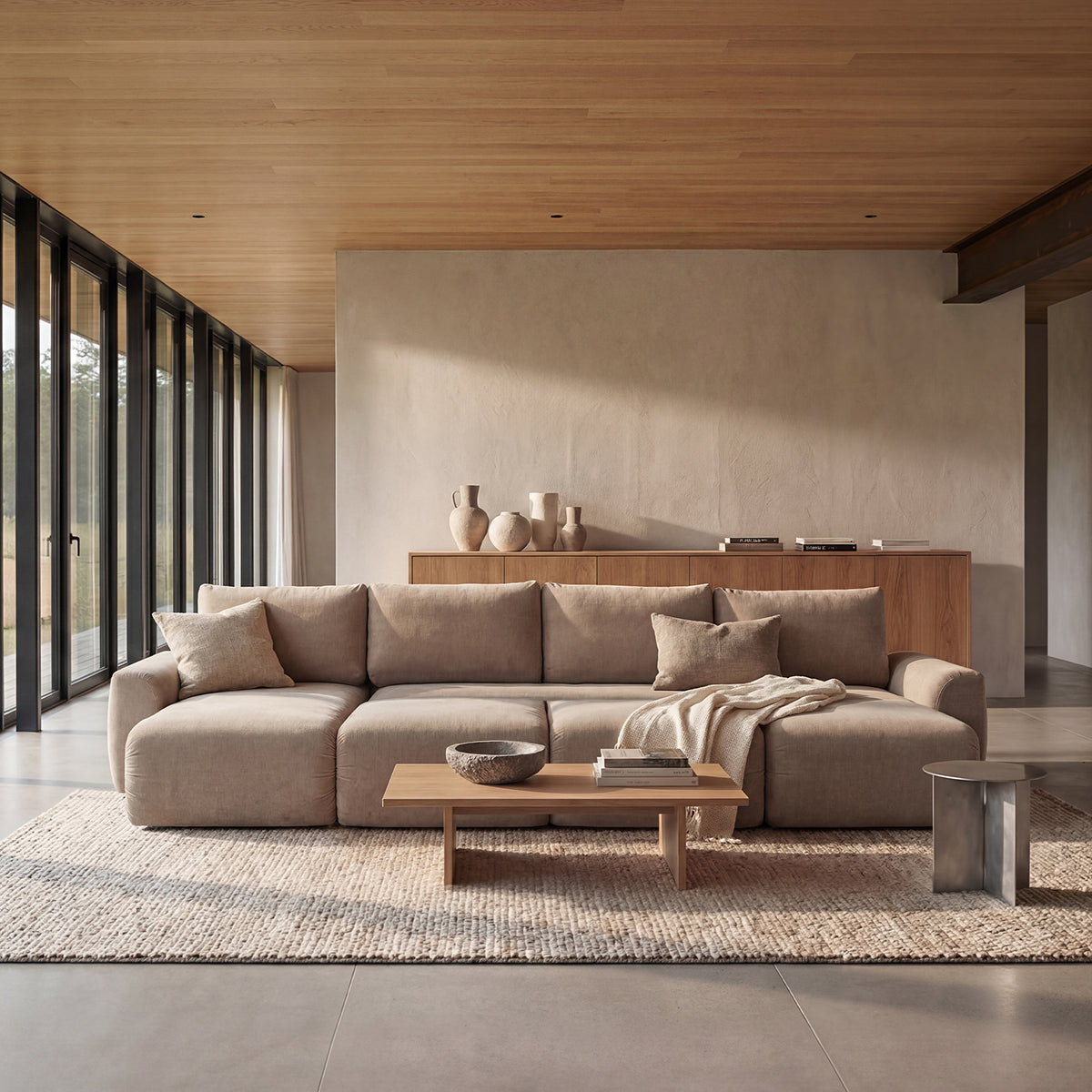 NORUM U-Shape Sofa Bed Chunky Arms by Innovation Living, interior