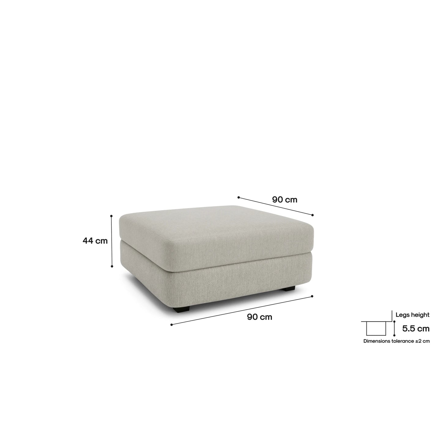 Modular Sofa GRACIA - Large Pouf Module