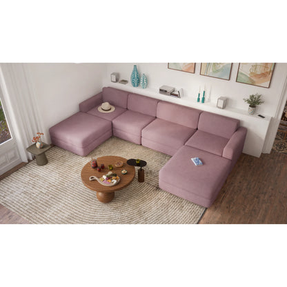 Modular Sofa GRACIA - Large Pouf Module - Dusty Pink