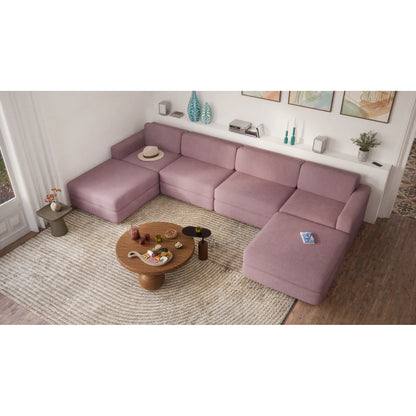 Modular Sofa GRACIA - Large Pouf Module - Dusty Pink