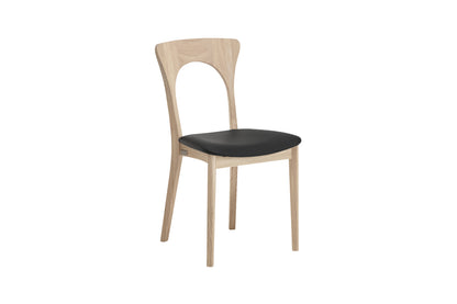 CASØ PETER Black Leather Set of 2 Chairs