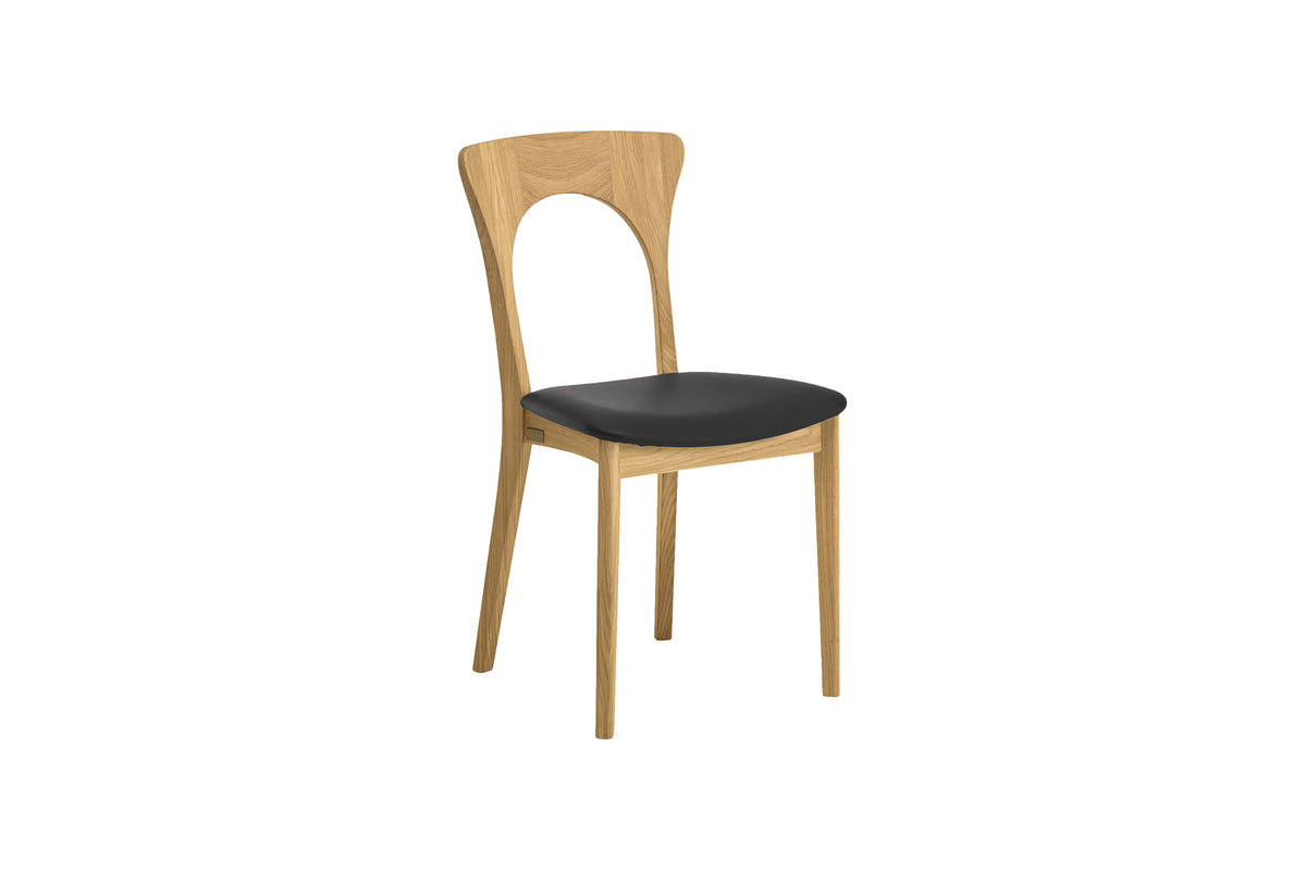 CASØ PETER Black Leather Set of 2 Chairs