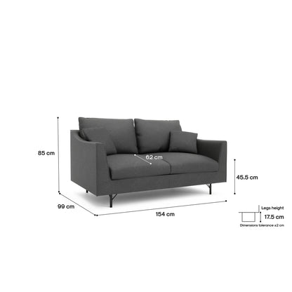 2-Seater Sofa ALFAMA - Dark Grey