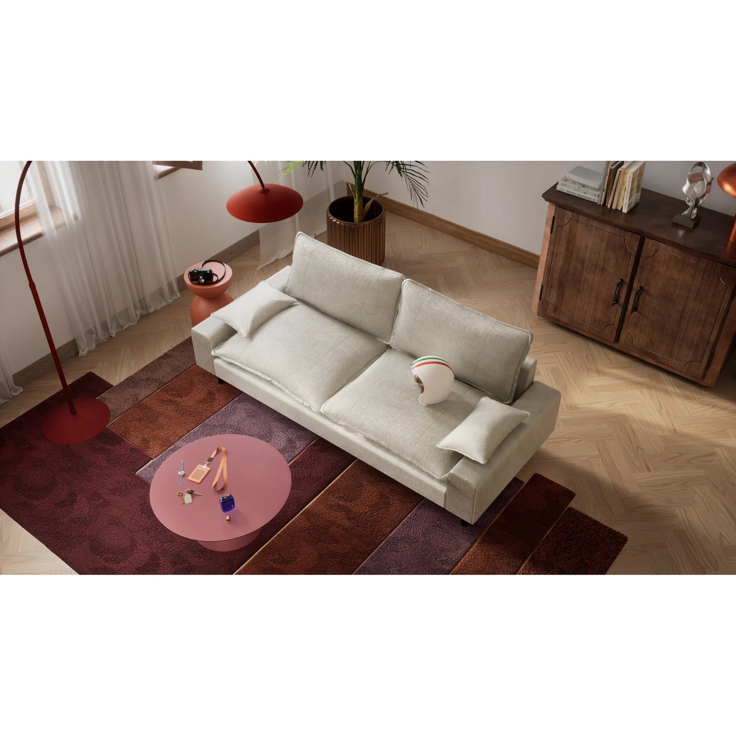 2-Seater Sofa AVENTINE - Cream