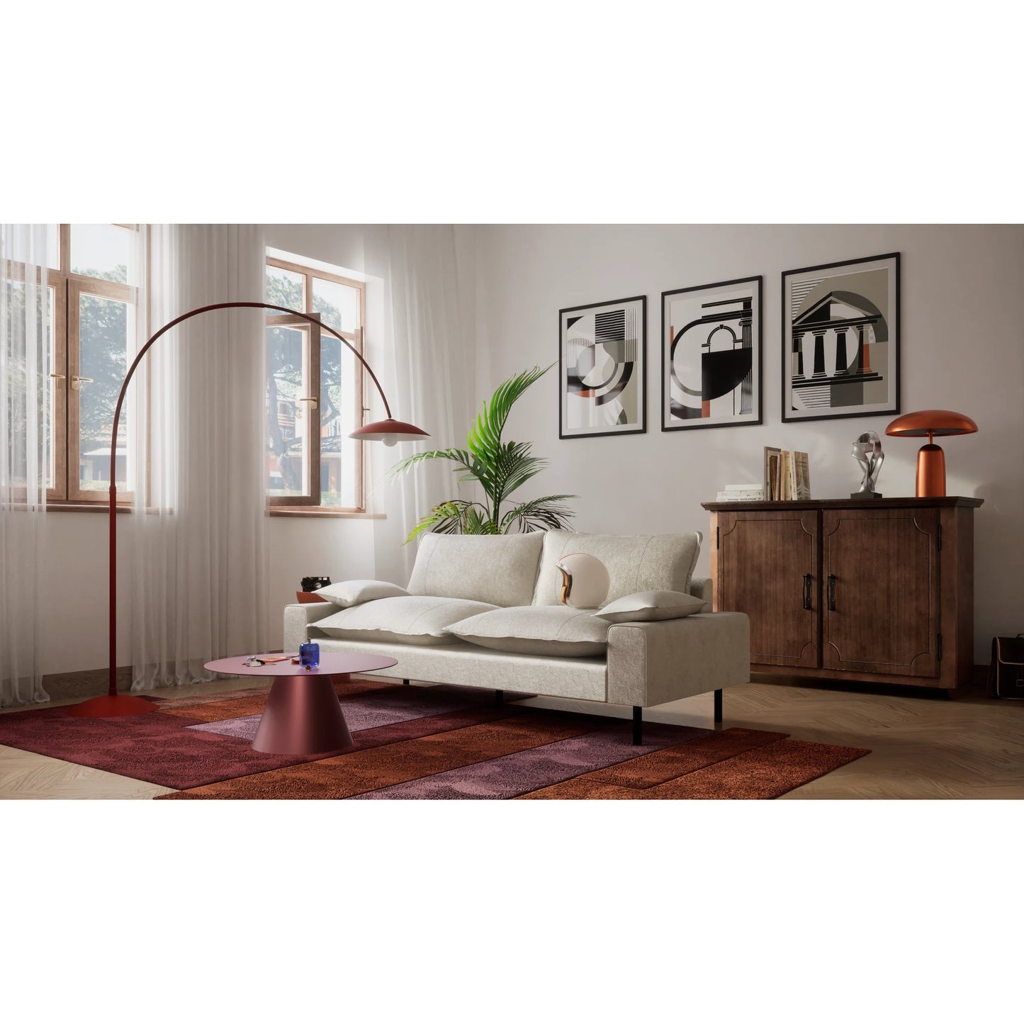2-Seater Sofa AVENTINE - Cream