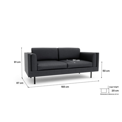 2-Seater Sofa CHELSEA - Grey
