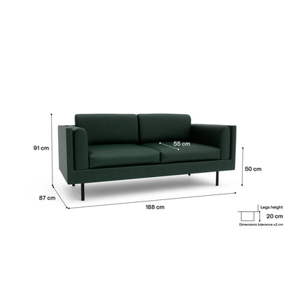2-Seater Sofa CHELSEA - Green