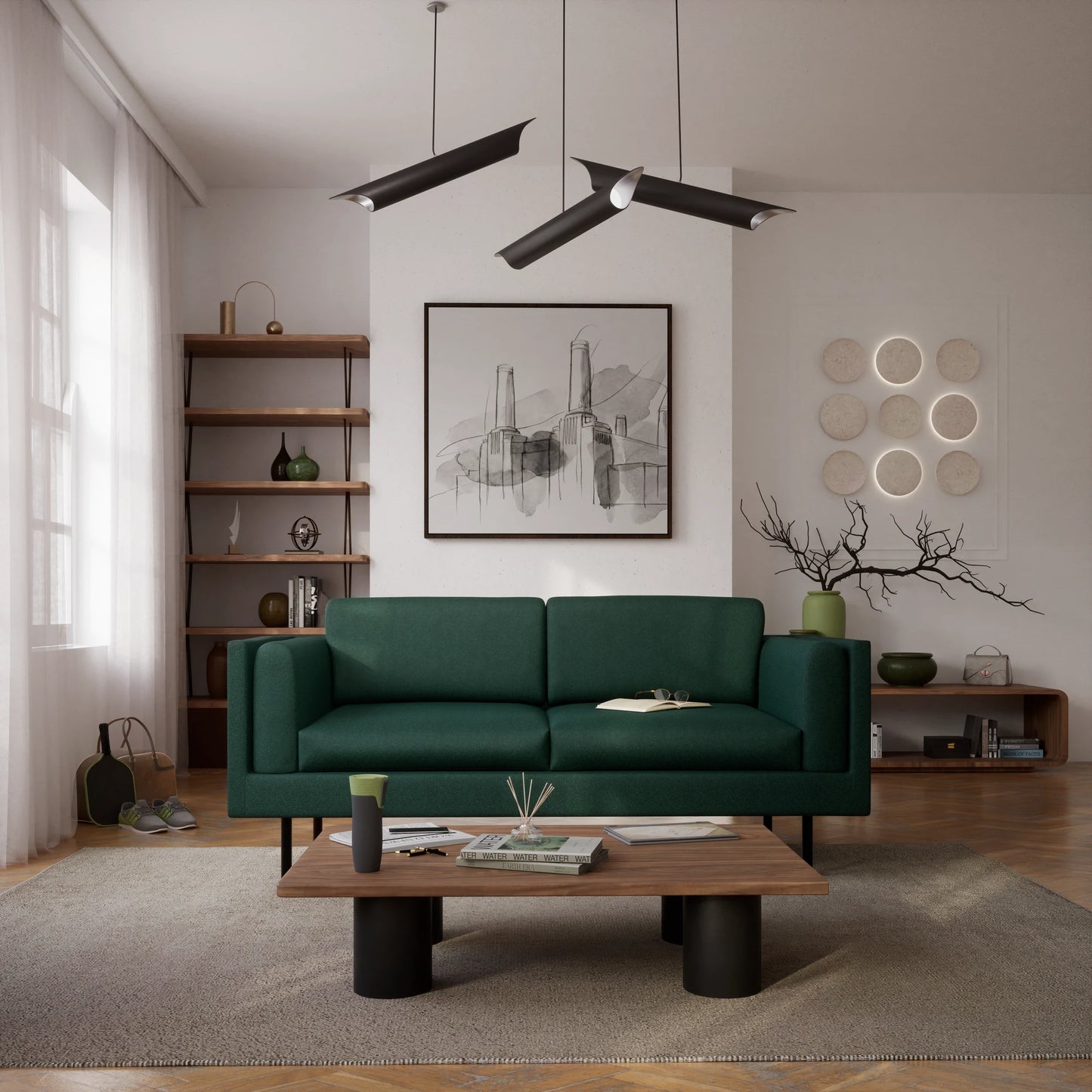 2-Seater Sofa CHELSEA - Green