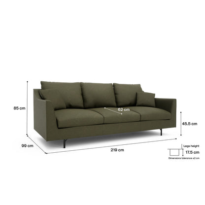 3-Seater Sofa ALFAMA - Green