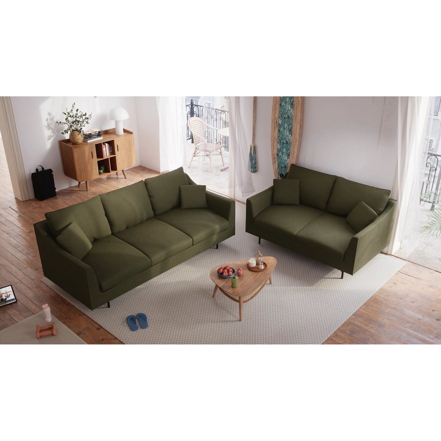 3-Seater Sofa ALFAMA - Green