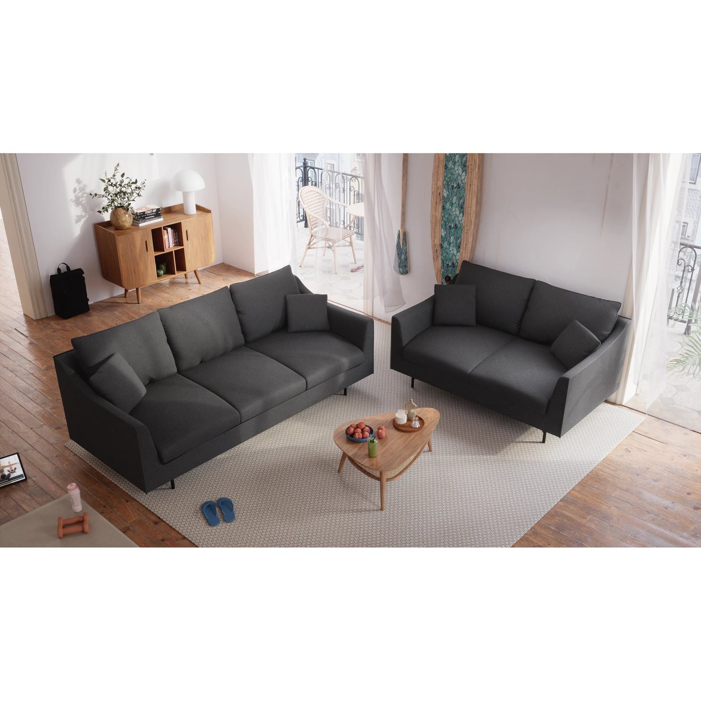 3-Seater Sofa ALFAMA - Dark Grey