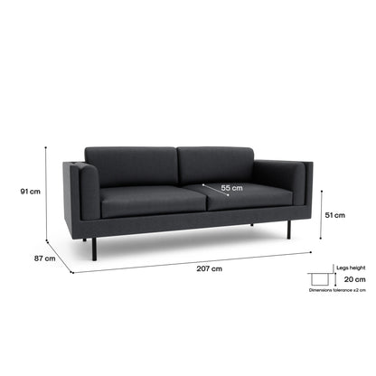 3-Seater Sofa CHELSEA - Grey