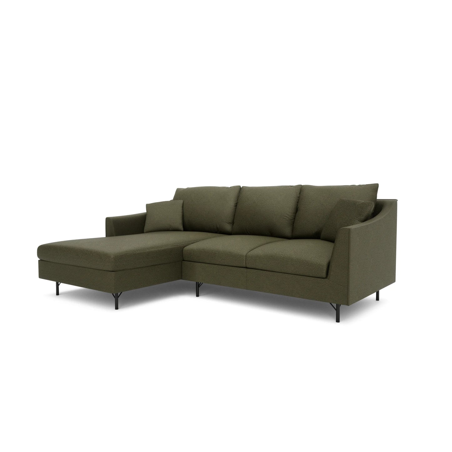 4-Seater Left Corner Sofa ALFAMA - Green
