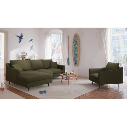 4-Seater Left Corner Sofa ALFAMA - Green