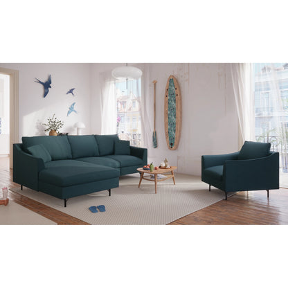 4-Seater Left Corner Sofa ALFAMA - Deep Blue