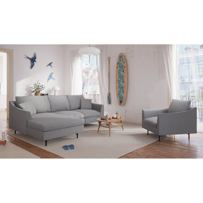 4-Seater Left Corner Sofa ALFAMA - Grey