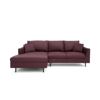 4-Seater Left Corner Sofa ALFAMA - Burgundy