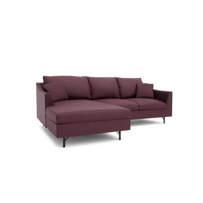4-Seater Left Corner Sofa ALFAMA - Burgundy