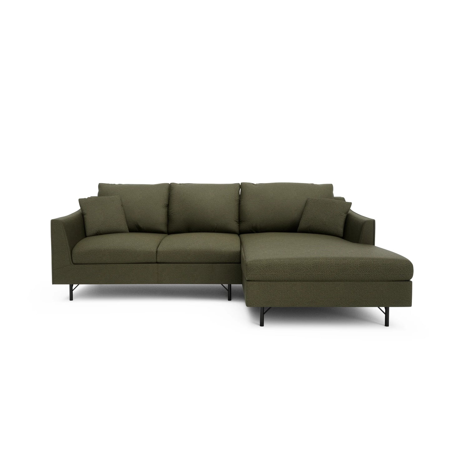 4-Seater Right Corner Sofa ALFAMA - Green